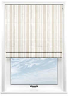 Shabby Chic by Rachel Ashwell Watercolour Stripe, Natural - Twist&Fit Roman Blind